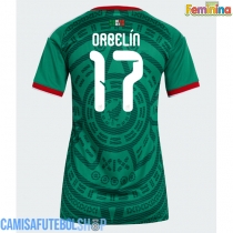 Camisa de time de futebol México Orbelin Pineda #17 Replicas 1º Equipamento Feminina Mundo 2026 Manga Curta